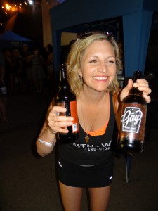 Laci with Ruby's Gay Hard Cider